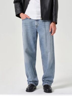 Agolde Men’s Light Blue Fusion Jeans Baggy Taper In Ratio Wash Size 30
